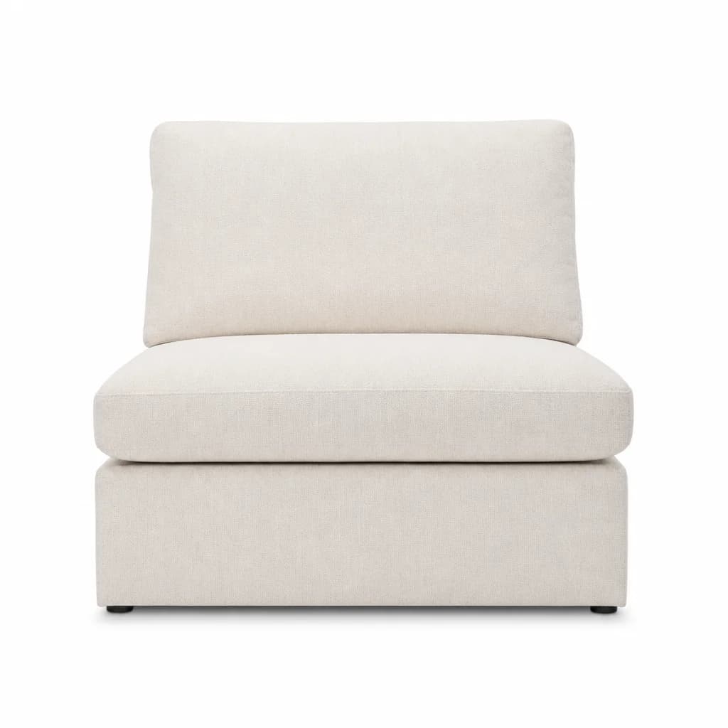Drift Modular Armless Seat - front catalog view on white background