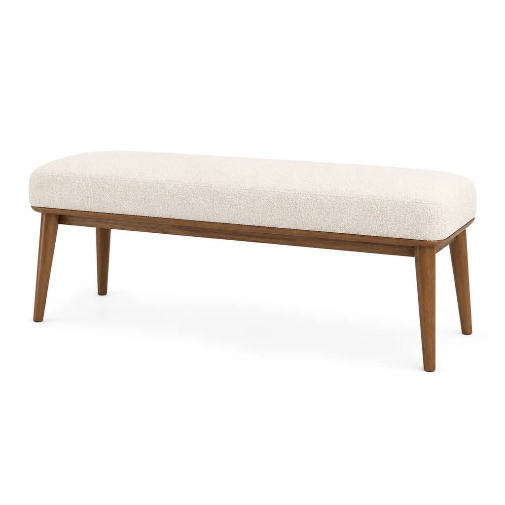 Gatherline Upholstered Dining Bench, 54-Inch - front catalog view on white background