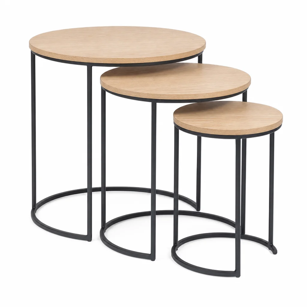 Orbit Nesting Side Tables, Set of 3 - front catalog view on white background